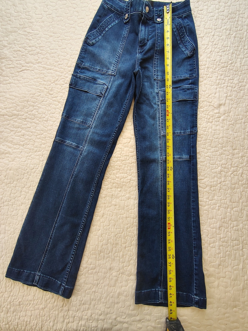 White House Black Market Navy Denim Pants Size 25. - Picture 2 of 11